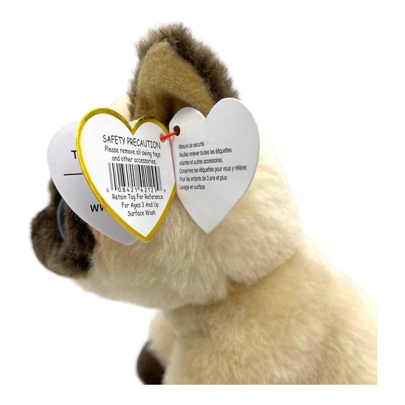 Ty Beanie Babies JADEN the Siamese Kitten Cat Plush Stuffed Animal 7 In VelvTY - Picture 10 of 12